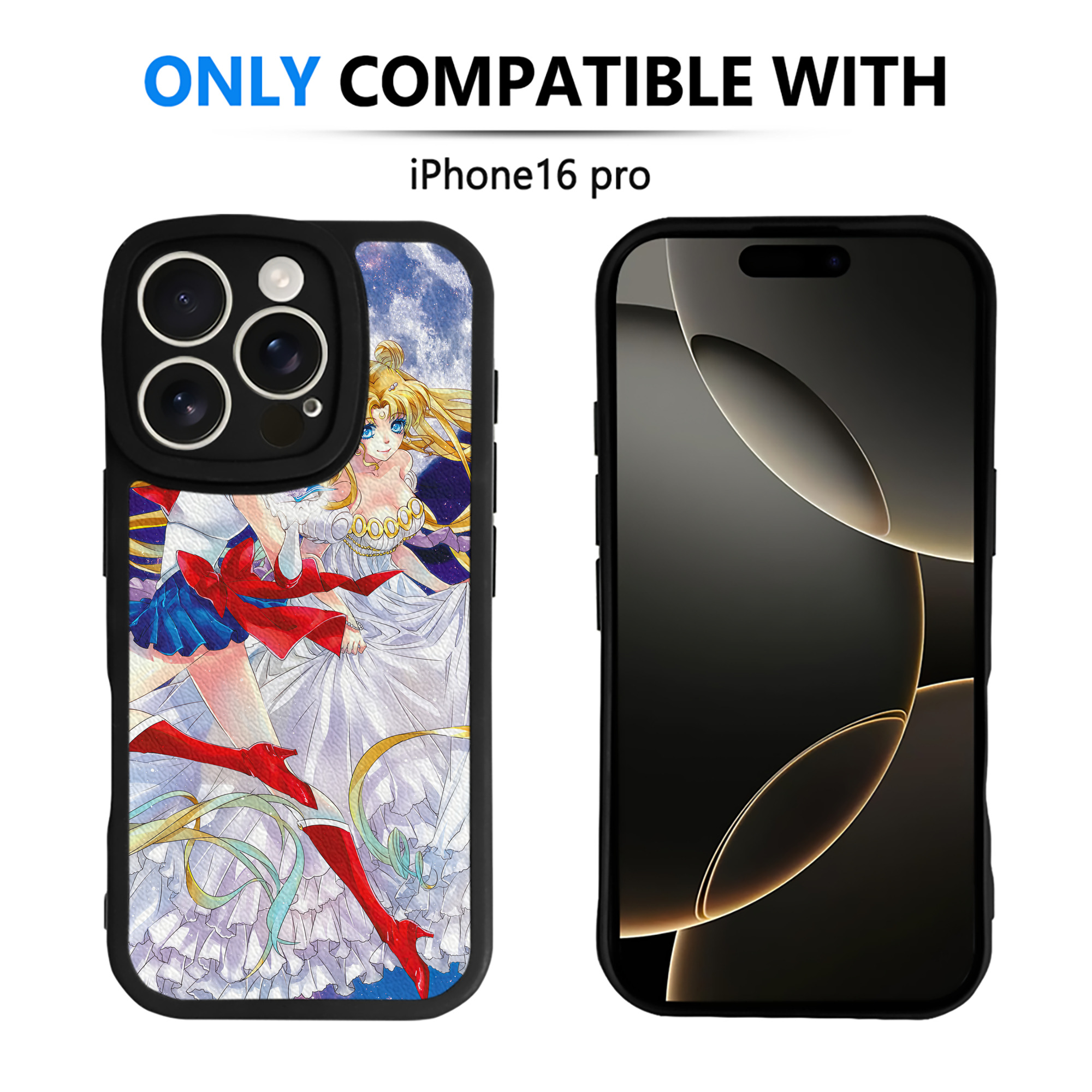 （画像用） 美少女戦士セーラームーン Sailor Moon 【iPhone 16シリーズ対応】シリコンスマホケース（レザー調） 材質：シリコン